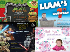 Party einvitations and event stationery